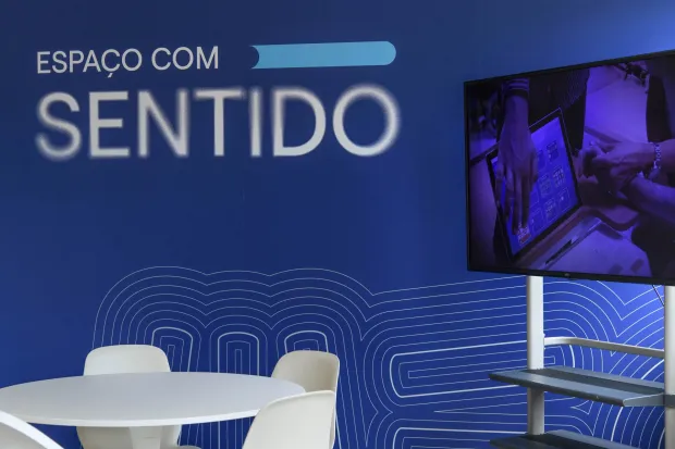 Vista geral do interior do Espaço com Sentido